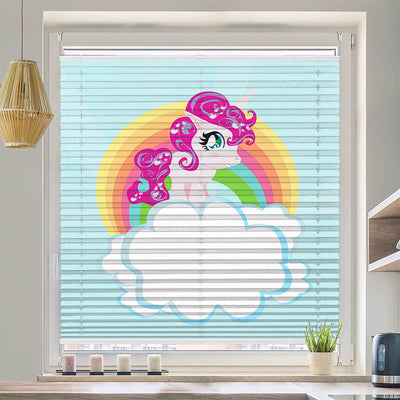 Wabenplissee Motiv Pony auf der Wolke