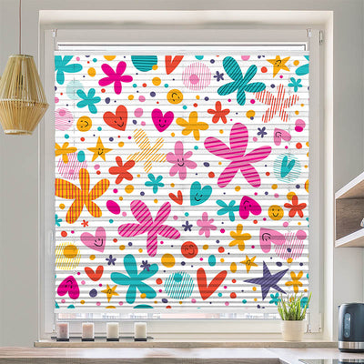 Wabenplissee Motiv Herzen und Sterne