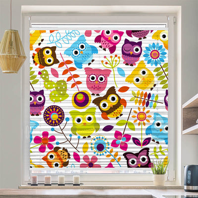 Wabenplissee Motiv Eulen Grafik