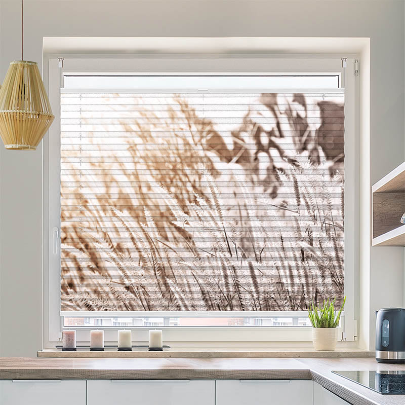 Wabenplissee Motiv Pampas Gras