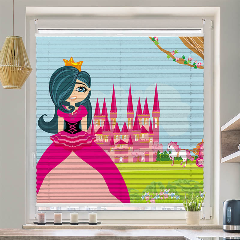 Wabenplissee Motiv "Prinzessin Vor dem Schloss"