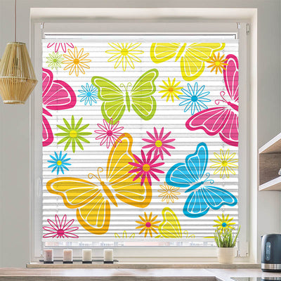 Wabenplissee Motiv Schmetterlinge Grafik