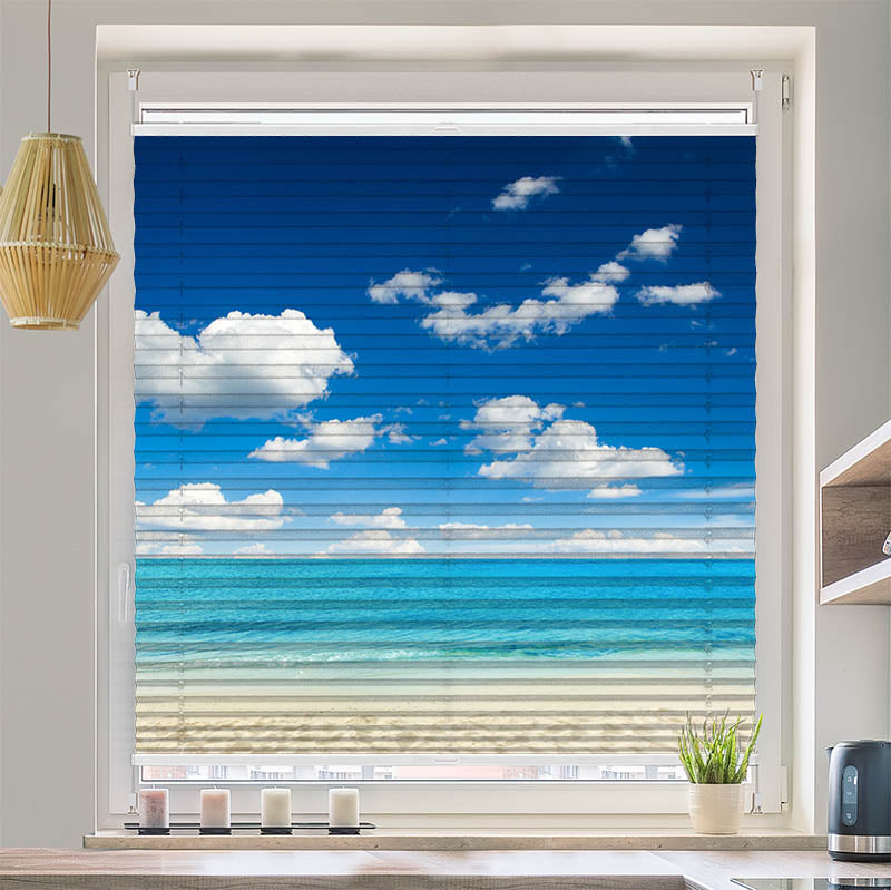 Wabenplissee Motiv "Wiese mit Wildblumen"