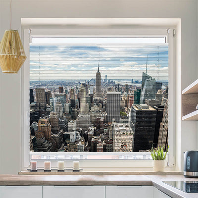 Wabenplissee Motiv Manhattan Skyline