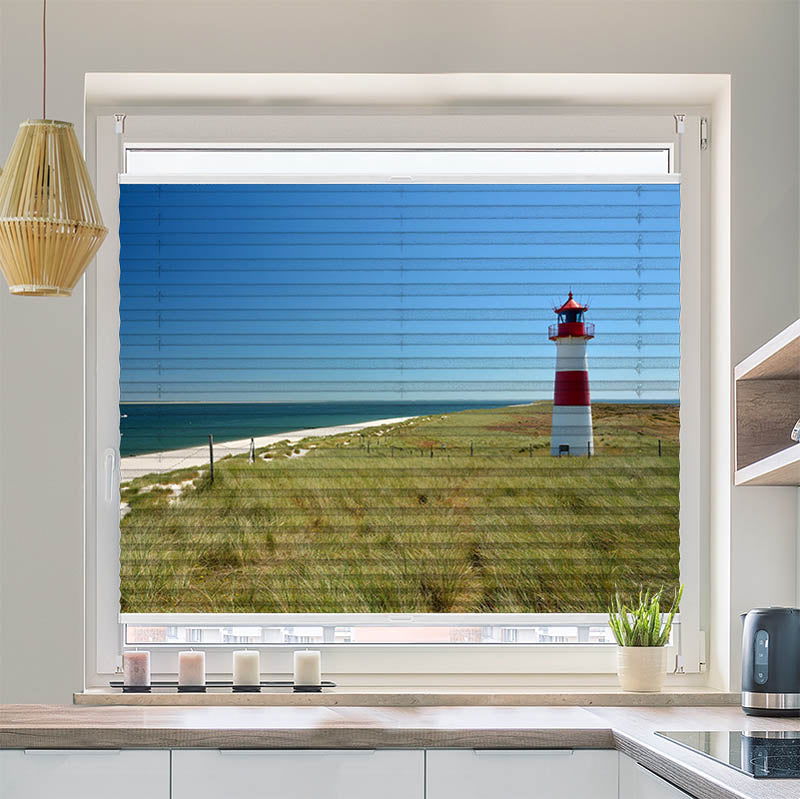 Wabenplissee Motiv "Feld mit Sonnenlicht"