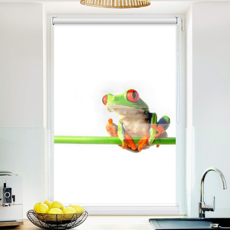 Klemm Doppelrollo "Frosch" - ohne Bohren - Klemmfix - bis 150 cm Breite - Duo Rollo Fotodruck - La-Melle