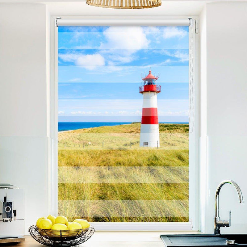 Klemmfix Doppelrollo Motiv "Sylt Leuchtturm"