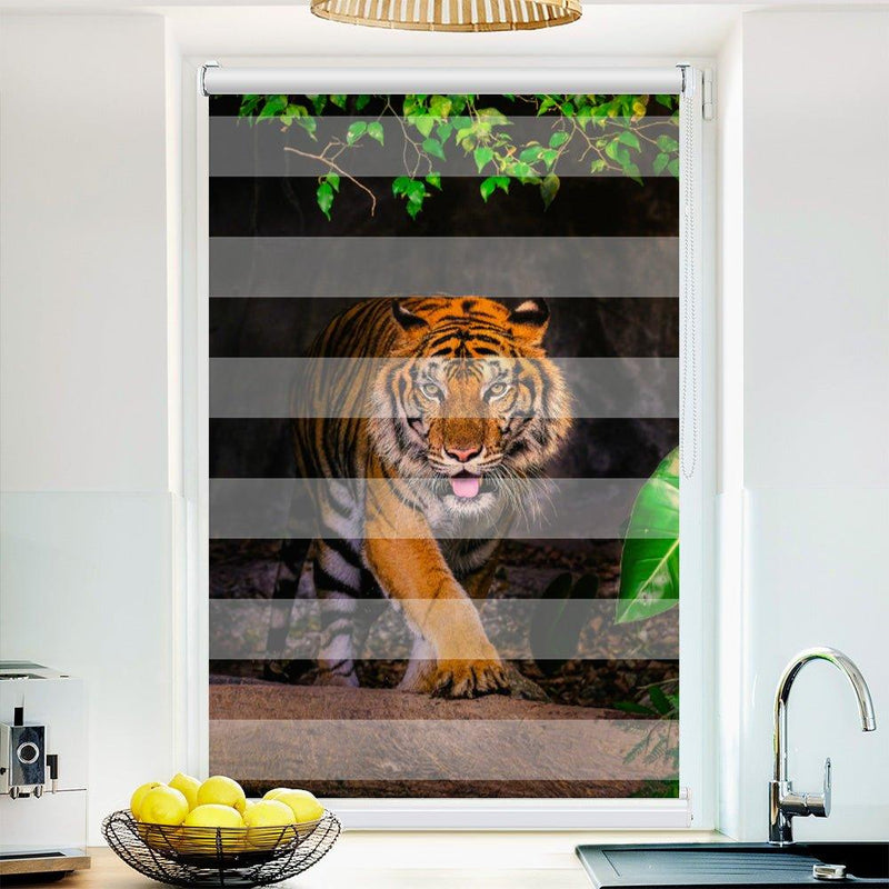 Klemmfix Doppelrollo Motiv "Tiger Indien"