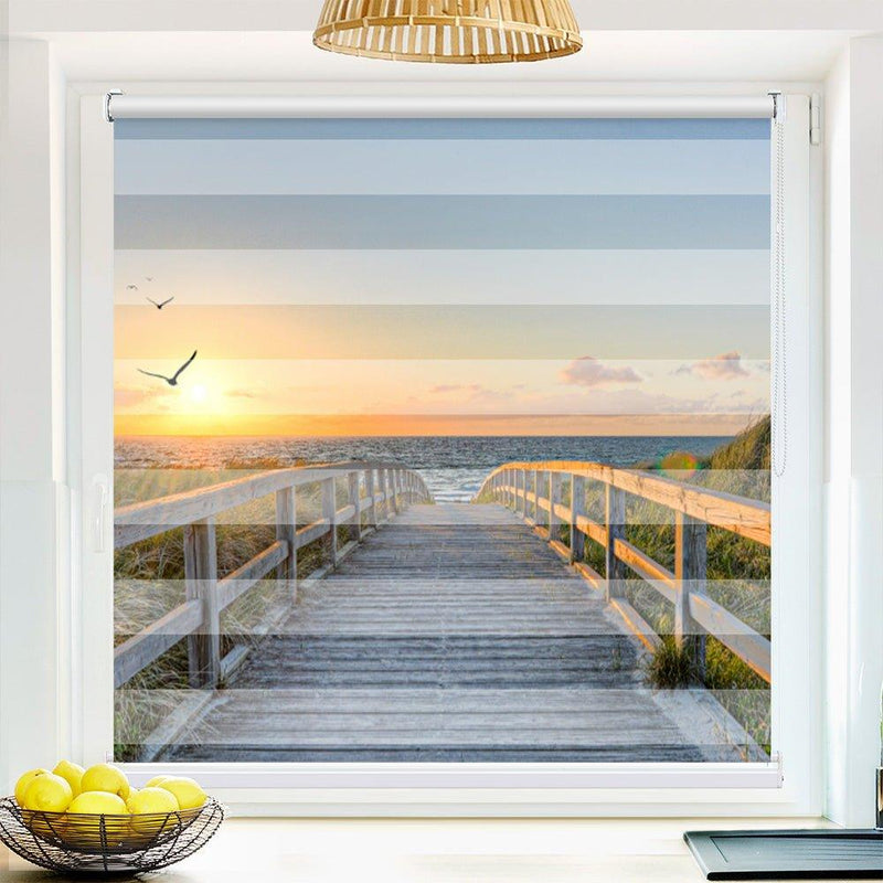 Klemmfix Doppelrollo Motiv "Usedom Strand"