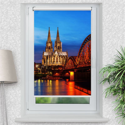 Rollo Motiv Kölner Dom - ohne bohren - Klemmrollo bis 150 cm Breite - Klemmfix mit Fotodruck - blickdicht - La-Melle