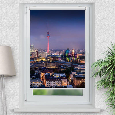 Rollo Motiv Berlin Skyline - ohne bohren - Klemmrollo bis 150 cm Breite - Klemmfix mit Fotodruck - blickdicht - La-Melle