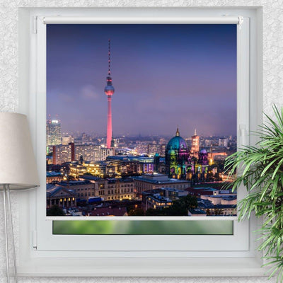 Rollo Motiv Berlin Skyline - ohne bohren - Klemmrollo bis 150 cm Breite - Klemmfix mit Fotodruck - blickdicht - La-Melle