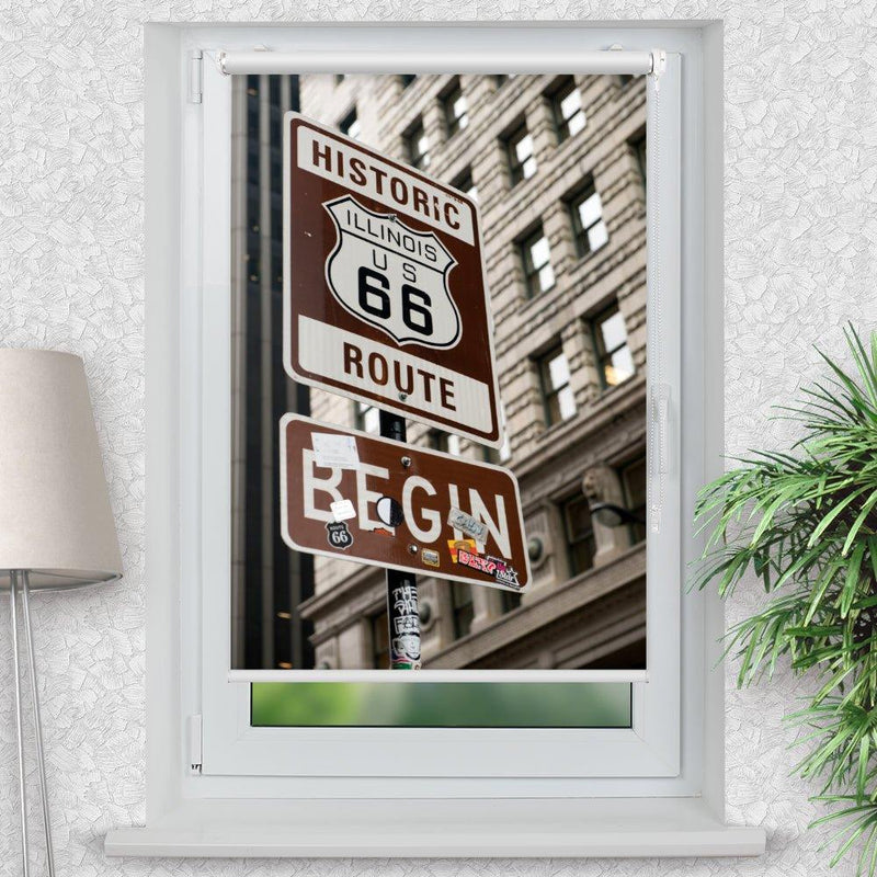 Rollo Motiv "Chicago Illinois" - ohne bohren - Klemmrollo bis 150 cm Breite - Klemmfix mit Fotodruck - blickdicht - La-Melle