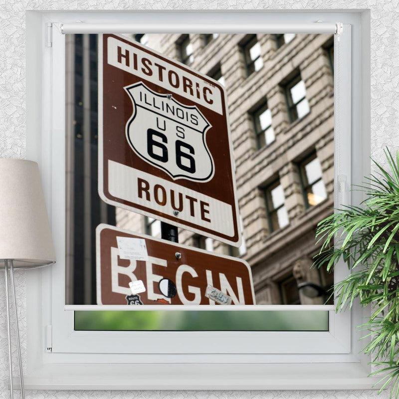 Rollo Motiv "Chicago Illinois" - ohne bohren - Klemmrollo bis 150 cm Breite - Klemmfix mit Fotodruck - blickdicht - La-Melle