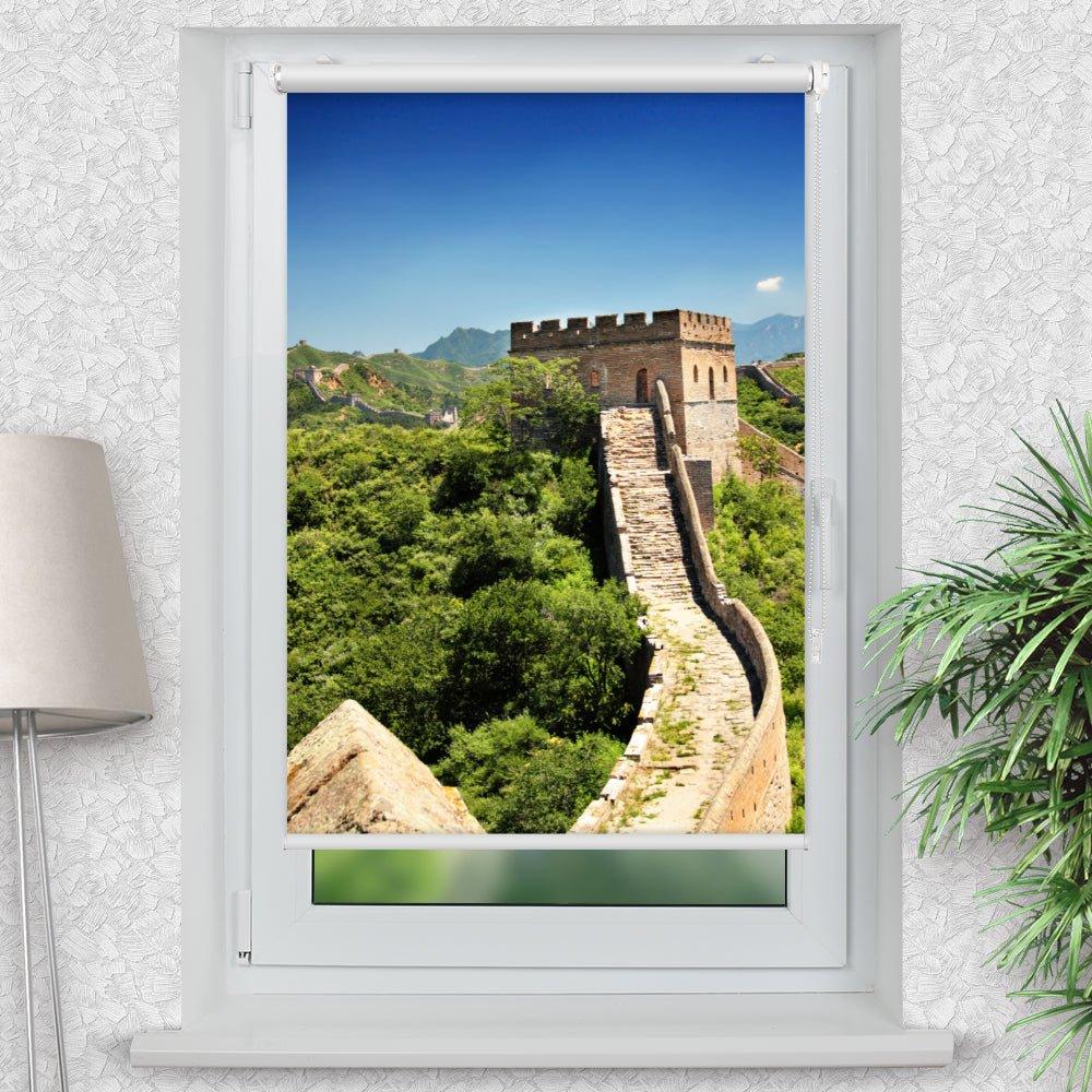 Rollo Motiv "China Grosse" - ohne bohren - Klemmrollo bis 150 cm Breite - Klemmfix mit Fotodruck - blickdicht - La-Melle