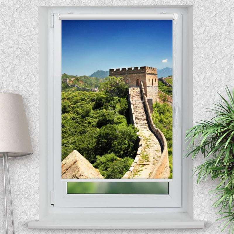 Rollo Motiv "China Grosse" - ohne bohren - Klemmrollo bis 150 cm Breite - Klemmfix mit Fotodruck - blickdicht - La-Melle