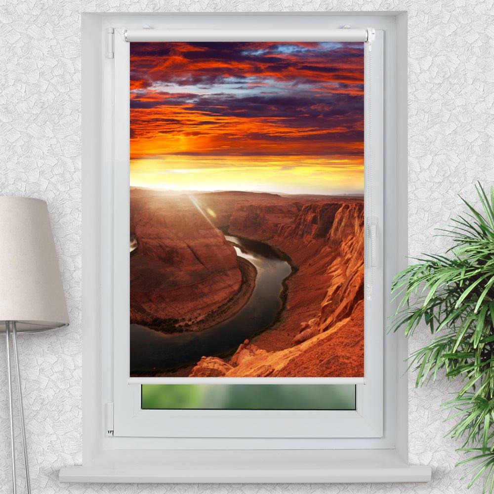 Rollo Motiv "Grand Canyon Arizona" - ohne bohren - Klemmrollo bis 150 cm Breite - Klemmfix mit Fotodruck - blickdicht - La-Melle