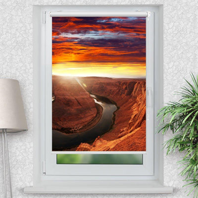 Rollo Motiv Grand Canyon Arizona - ohne bohren - Klemmrollo bis 150 cm Breite - Klemmfix mit Fotodruck - blickdicht - La-Melle