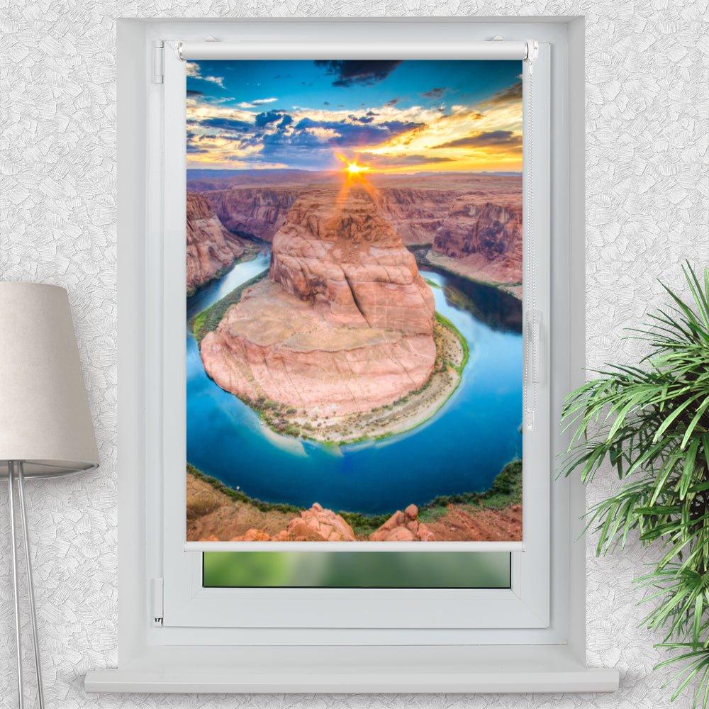 Rollo Motiv "Horseshoe Arizona" - ohne bohren - Klemmrollo bis 150 cm Breite - Klemmfix mit Fotodruck - blickdicht - La-Melle