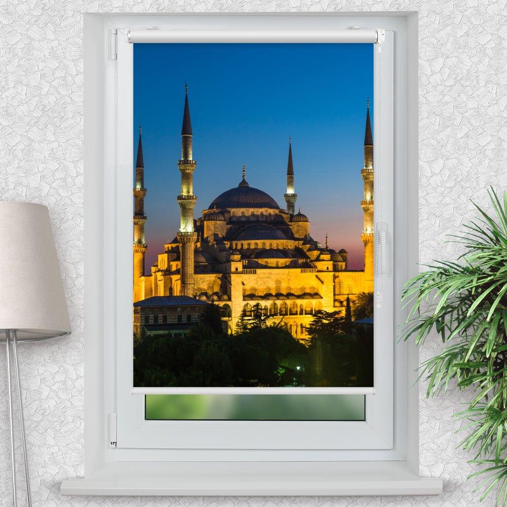 Rollo Motiv "Istanbul Blaue" - ohne bohren - Klemmrollo bis 150 cm Breite - Klemmfix mit Fotodruck - blickdicht - La-Melle