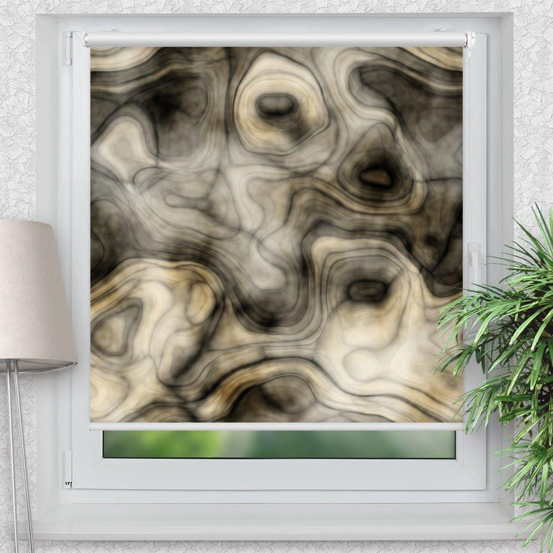 Rollo Motiv "Wirbel abstrakt" - ohne bohren - Klemmrollo bis 150 cm Breite - Klemmfix mit Fotodruck - blickdicht - La-Melle