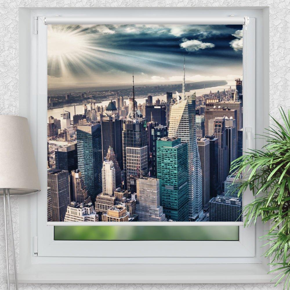 Rollo Motiv "New Manhatten" - ohne bohren - Klemmrollo bis 150 cm Breite - Klemmfix mit Fotodruck - blickdicht - La-Melle