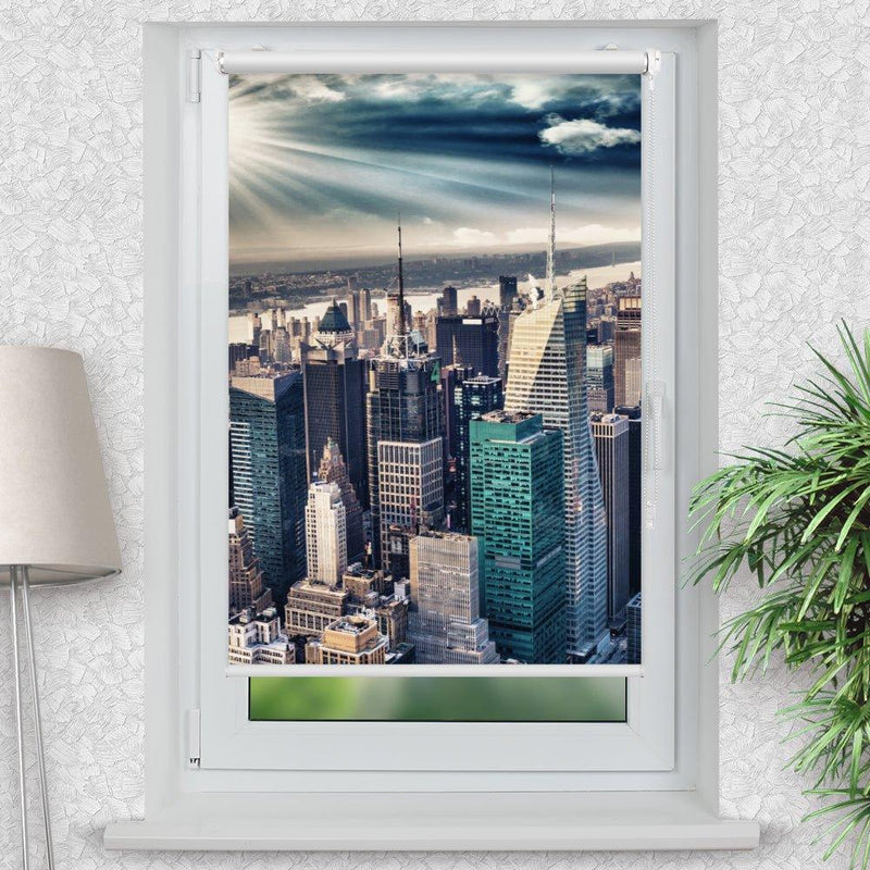 Rollo Motiv "New Manhatten" - ohne bohren - Klemmrollo bis 150 cm Breite - Klemmfix mit Fotodruck - blickdicht - La-Melle