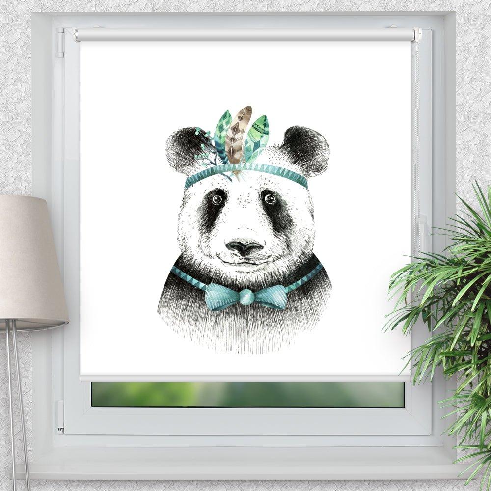 Rollo Motiv "Panda comic" - ohne bohren - Klemmrollo bis 150 cm Breite - Klemmfix mit Fotodruck - blickdicht - La-Melle