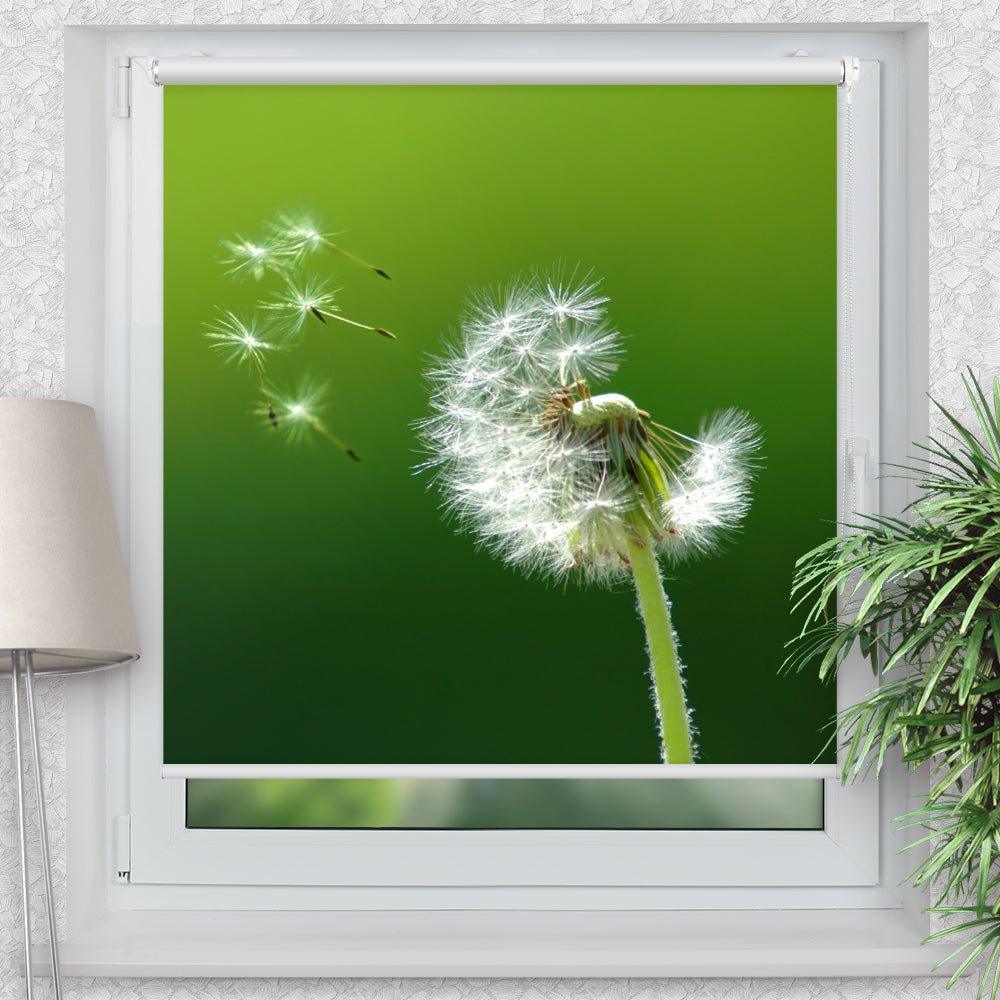 Rollo Motiv "Pusteblume" - ohne bohren - Klemmrollo bis 150 cm Breite - Klemmfix mit Fotodruck - blickdicht - La-Melle