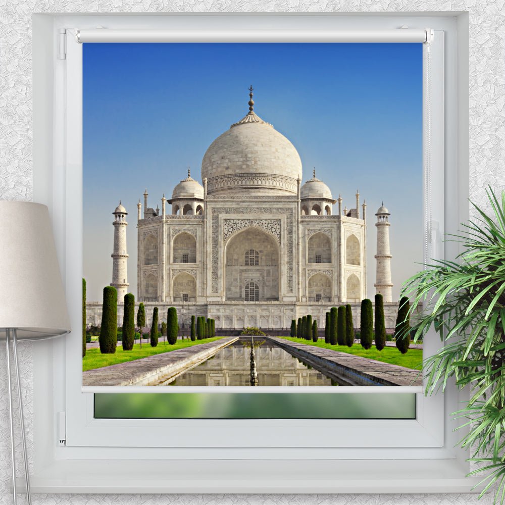 Rollo Motiv "Taj Mahal" - ohne bohren - Klemmrollo bis 150 cm Breite - Klemmfix mit Fotodruck - blickdicht - La-Melle