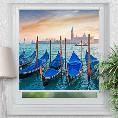 Rollo Motiv Venedig Canale Grande - ohne bohren - Klemmrollo bis 150 cm Breite - Klemmfix mit Fotodruck - blickdicht - La-Melle