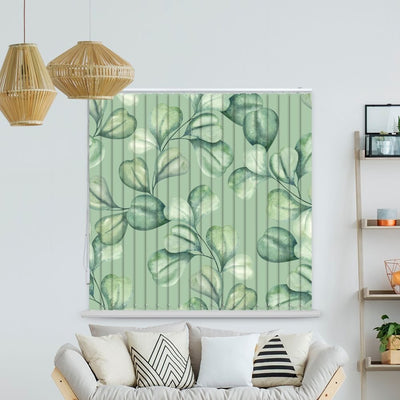 Lamellenvorhang Motiv 'Eucalyptus Wasserfarben'