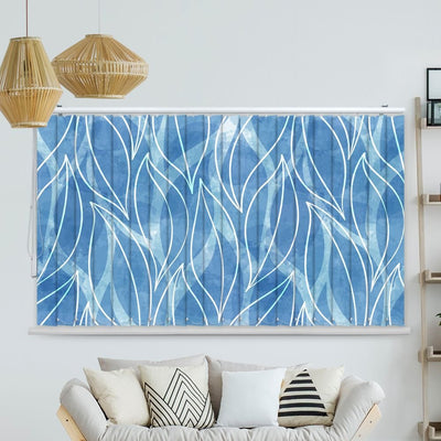Lamellenvorhang Motiv 'Blaetter Wasserfarben'
