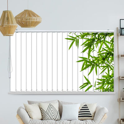 Lamellenvorhang Motiv Bambusblätter