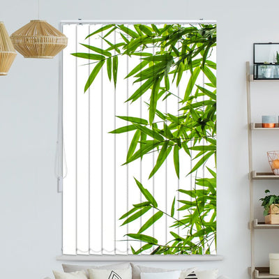 Lamellenvorhang Motiv Bambusblätter