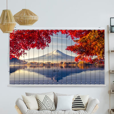 Lamellenvorhang Motiv Fujiyama Herbst