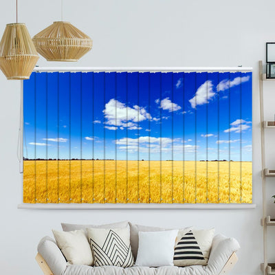 Lamellenvorhang Motiv Weizenfeld blauer Himmel