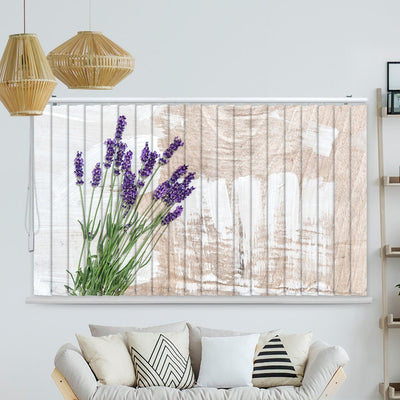 Lamellenvorhang Motiv Lavendel vintage