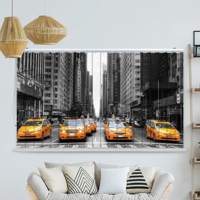 Lamellenvorhang Motiv New York Taxi