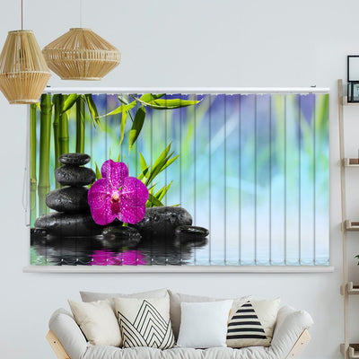 Lamellenvorhang Motiv Zen stones Bambus