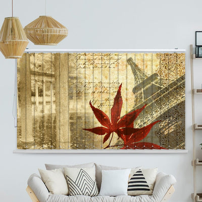 Lamellenvorhang Motiv Paris sepia