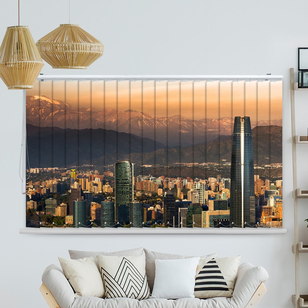 Lamellenvorhang Motiv "Santiage Chile Skyline"