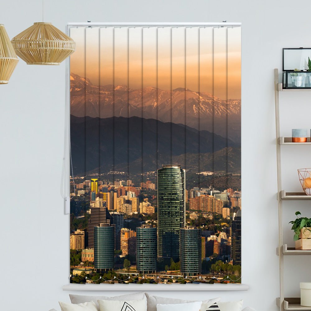 Lamellenvorhang Motiv "Santiage Chile Skyline"