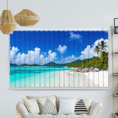 Lamellenvorhang Motiv Bora Bora Palmen