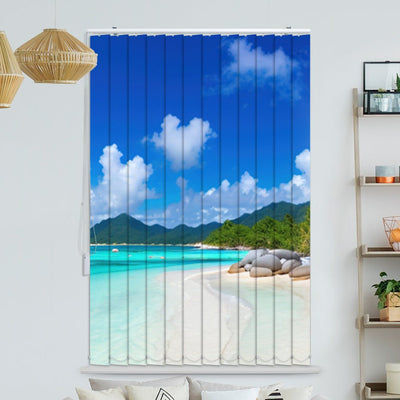 Lamellenvorhang Motiv Bora Bora Palmen