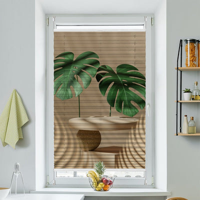 Wabenplissee Motiv Palmenblatt - La-Melle