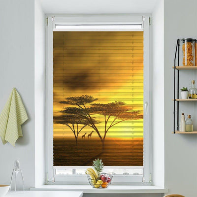 Plissee Motiv Afrika Giraffen