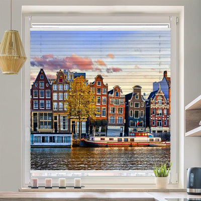 Plissee Motiv Amsterdam Gracht