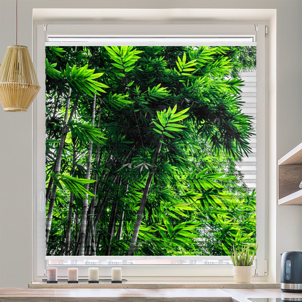 Wabenplissee Motiv "Bambus Wald Urwald" - La-Melle