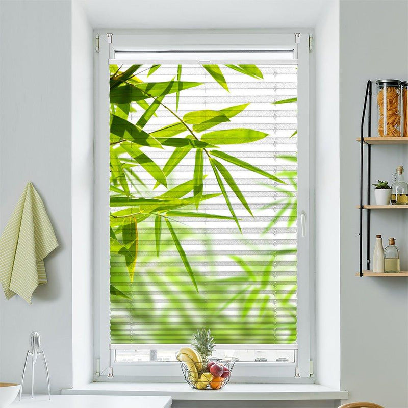 Plissee Motiv "Bambusblätter "